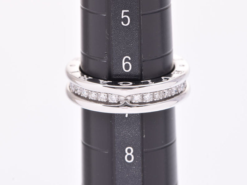 宝格丽B-ZERO戒指#47女士们WG富达耳环5.5g戒指A等级美品BVLGARI箱二手银藏