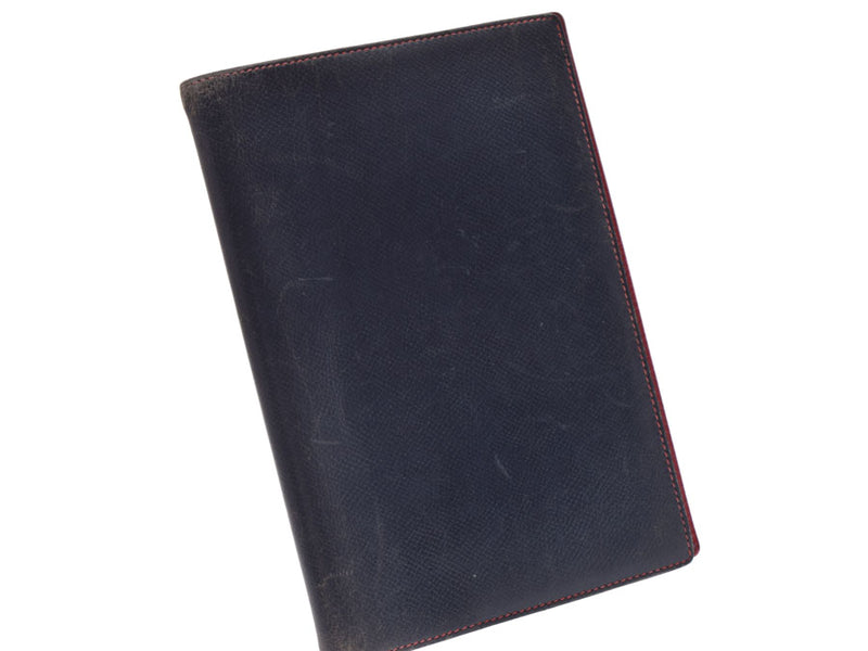 爱马仕议程通用汽车海军/红色○R加盖男装女装cushbell皮夹封面C级爱马仕使用银