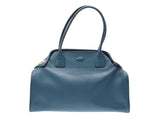 Blue Womens Mens Leather Tote tods tote bag tods Silver