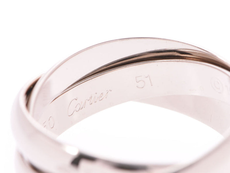 Cartier Trinity Ring #51 Ladies WG 7.6g Ring A Rank Good Condition CARTIER Used Ginzo