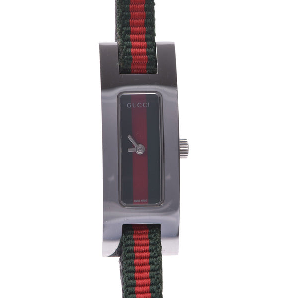 GUCCI グッチ 3900L レディース SS/革 腕時計 クオーツ 緑/赤文字盤 ABランク 中古 銀蔵