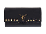 Louis Vuitton Portofeuil Capsine Black M62764 Ladies Taurillon Leather Long Wallet B Rank LOUIS VUITTON Used Ginzo