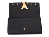Louis Vuitton Portofeuil Capsine Black M62764 Ladies Taurillon Leather Long Wallet B Rank LOUIS VUITTON Used Ginzo