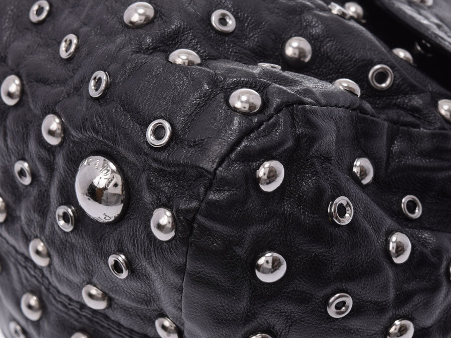 ◆美品★プラダ★ジャケット★ブラック★PRADA★サイズ40★レディース★ プラダ セミチェーンショルダーバッグ 黒 BR4344 レディース スタッズ