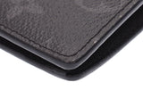 Louis Vuitton Fragment Eclipse Black Black Men's Genuine Leather Long Wallet Shindo Good Condition LOUIS VUITTON Used Ginzo