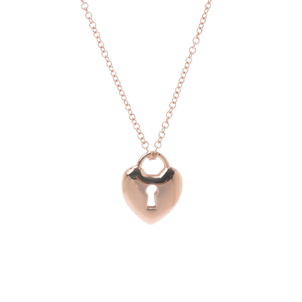 TIFFANY&Co. Tiffany Heart Lock Necklace Ladies K18YG Necklace Used