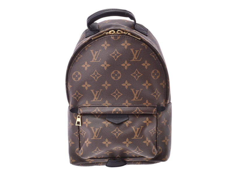 Louis Vuitton monogram Palm Springs backpack PM Brown M41560 women's Genuine Leather Backpack A Rank beauty LOUIS VUITTON used silver
