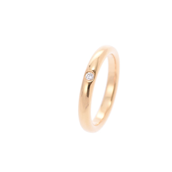 TIFFANY&Co. Tiffany Stacking Band Ring 1P Diamond No. 6.5 Ladies K18YG Ring/Ring A Rank Used Ginzo