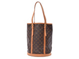 Louis Vuitton Monogram Bucket L Brown M42236 Ladies Handbag AB Rank LOUIS VUITTON With Pouch Used Ginzo