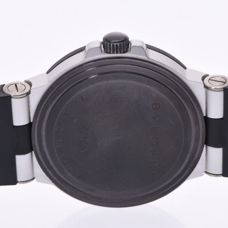 BVLGARI 宝格丽铝 AL38TA 男士铝/橡胶手表自动绕组银表盘 AB 排名二手银藏