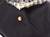 Prada tote bag black / python pattern BR4206 Lady's nylon / ナッパ A rank beauty product PRADA guarantee used silver storehouse