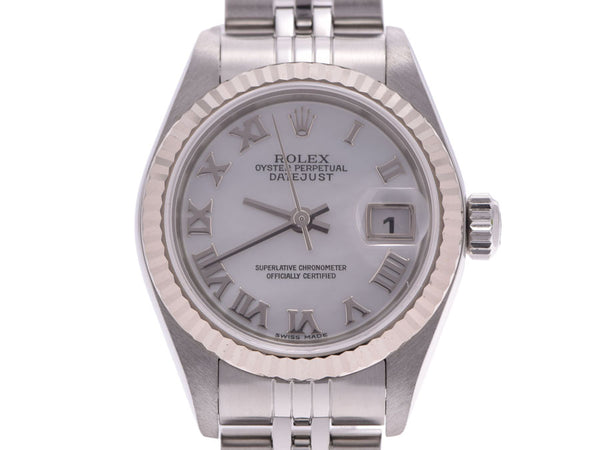 Rolex Datejust Shell Dial 79174NR K No. Ladies WG/SS Automatic Watch A Rank ROLEX Box Gala Used Ginzo