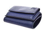 Three Loewe try folds fold wallet blue system men gap Dis calf compact wallet-free beautiful article LOEWE used silver storehouse