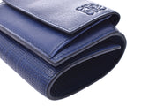 Loewe三折三折钱包蓝色男士女士小腿紧凑型钱包未使用的美容产品LOEWE用过的Ginzo