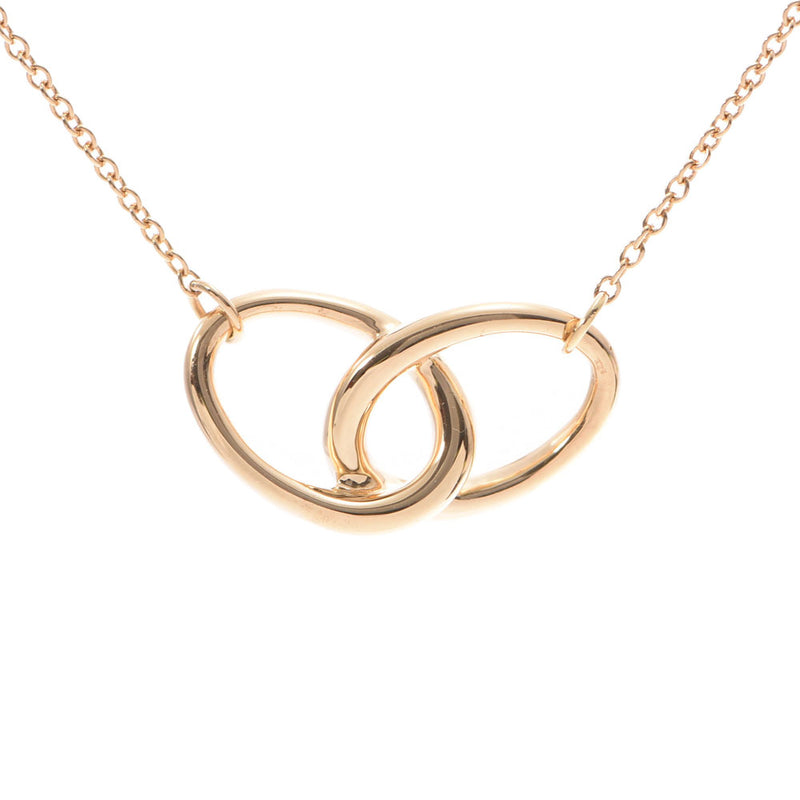 Double loop elope pendant ladies K18 YG Necklace