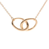 Double loop elope pendant ladies K18 YG Necklace