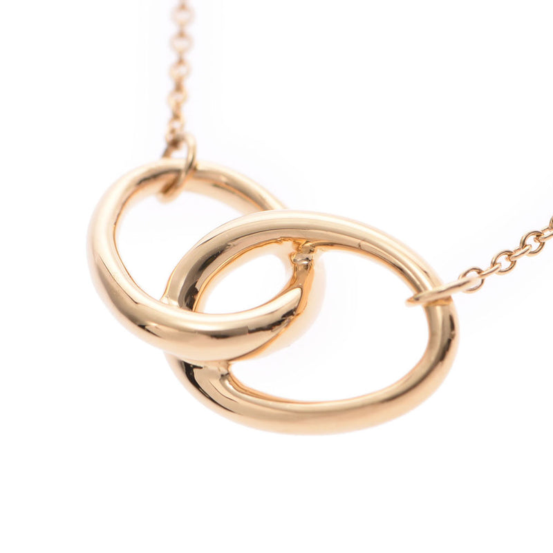 Double loop elope pendant ladies K18 YG Necklace