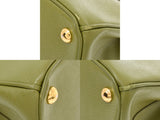 普拉达 2WAY 手袋 绿色 BN2316 女士萨菲亚诺 B 级 PRADA 天空画廊表带与二手银藏