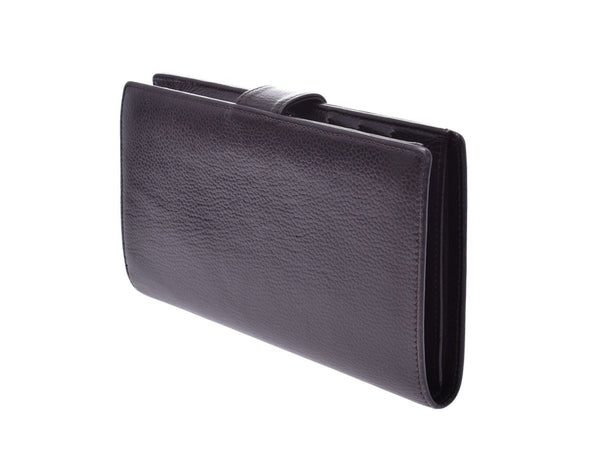 Chanel purse dark wallet dark brown SV metal fittings ladies caviar skin AB rank CHANEL box used silver warehouse