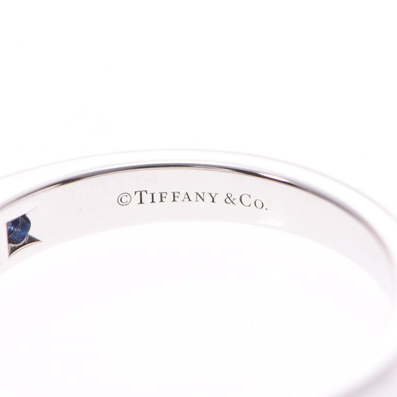 TIFFANY&Co. ティファニーハーフサークルリング  
 レディース Pt950プラチナ ダイヤモンド サファイア リング・指輪
 10号 
 中古
