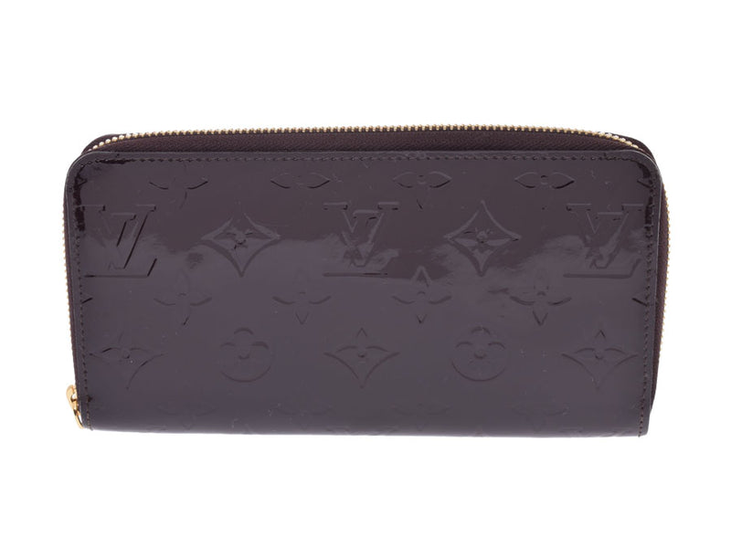 LOUIS VUITTON ルイヴィトン ヴェルニ ジッピーウォレット アマラント M93522 レディース モノグラムヴェルニ 長財布 Aランク 中古 銀蔵