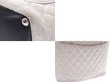 Chanel Cambon Line Large Tote Bag White/Black Ladies Lambskin AB Rank CHANEL Used Ginzo