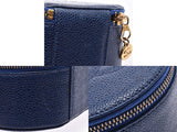 CHANEL Chanel, Jewelry Case, Blue Gold, Blue Gold, Unsex Cavyaskin, Accessory Porch, Class A, Class A, Silver Win