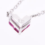 STAR JEWELRY Star Jewelry Mysterious Heart Ladies K18WG Ruby 0.13ct Necklace A Rank Used Ginzo