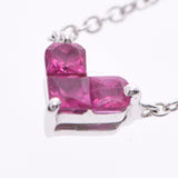 STAR JEWELRY Star Jewelry Mysterious Heart Ladies K18WG Ruby 0.13ct Necklace A Rank Used Ginzo