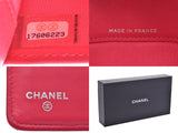 Chanel Makeup Palette Zipper Wallet Pink Ladies Enamel B Rank CHANEL Box Used Ginzo