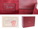 Cartier happy birthday shoulder bag Bordeaux Lady's leather-free beautiful article CARTIER box guarantee used silver storehouse