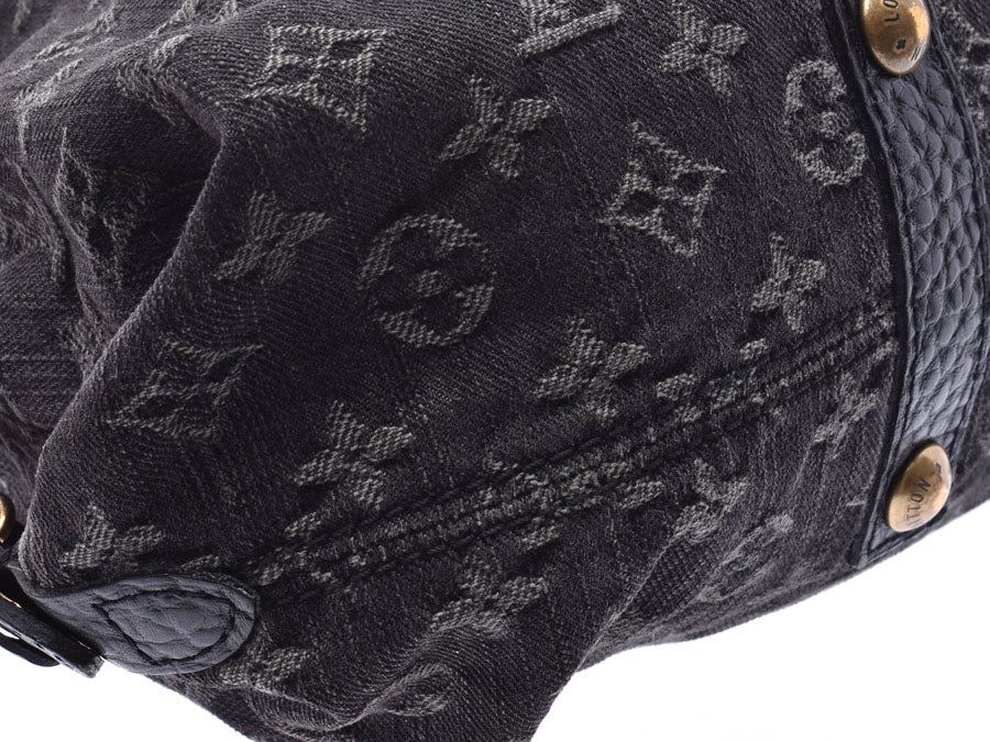 ルイヴィトン モノグラムデニム ネオカビィMM 黒 M95351 USA製