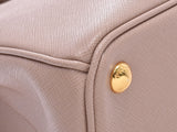 Prada Karelia 2WAY Handbag Pink Beige GP metal fittings 1BA274 Ladies Saffiano New PRADA Gala Strap with Ginzo