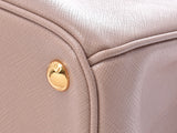 Prada Karelia 2WAY Handbag Pink Beige GP metal fittings 1BA274 Ladies Saffiano New PRADA Gala Strap with Ginzo
