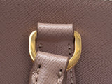 Prada Karelia 2WAY Handbag Pink Beige GP metal fittings 1BA274 Ladies Saffiano New PRADA Gala Strap with Ginzo