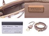 Prada Karelia 2WAY Handbag Pink Beige GP metal fittings 1BA274 Ladies Saffiano New PRADA Gala Strap with Ginzo