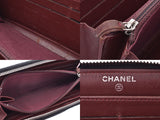 Chanel Matrache Round Fastener Long Wallet Black SV Metal Fittings Ladies Lambskin B Rank CHANEL Box Gala Used Ginzo
