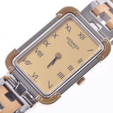 HERMES Hermes croas Jules CR1. 220 ladies SS/GP watch quartz watch dial champagne AB ranked second-hand silver