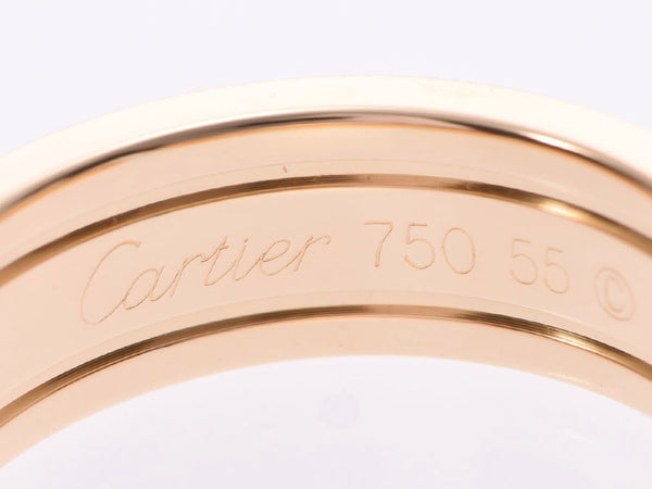 卡地亚 2C 戒指 #55 女士男士 YG 钻石 7.5g 戒指 A 级美容 CARTIER 盒画廊 二手银藏