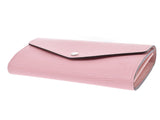 ルイヴィトンエピポルトフォイユサラローズバレリーヌ M61216 Lady's real leather long wallet-free beautiful article LOUIS VUITTON used silver storehouse