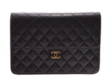 Chanel Matrasse Chain Shoulder Bag Push Lock Black G Hardware Ladies Lambskin A Rank CHANEL Box Gala Used Ginzo