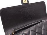 Chanel Matrasse Chain Shoulder Bag Push Lock Black G Hardware Ladies Lambskin A Rank CHANEL Box Gala Used Ginzo