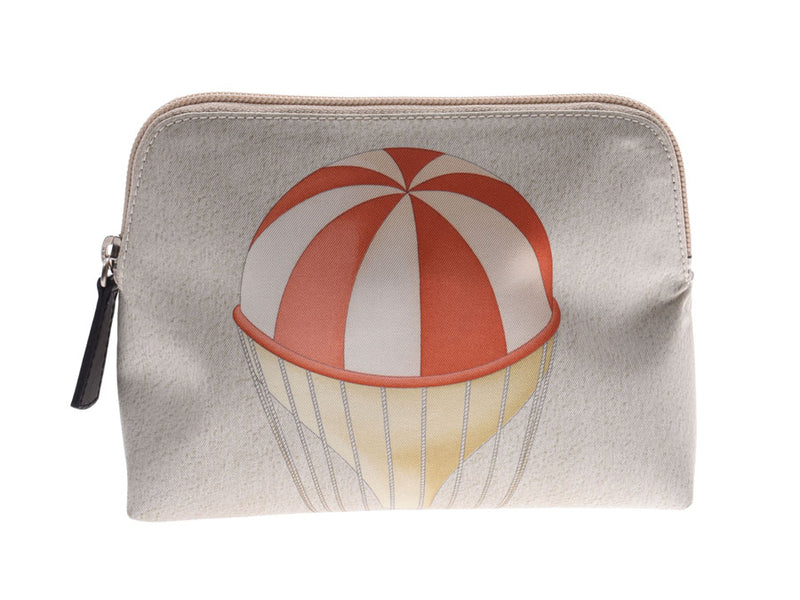 Bulgari porch balloon gray Lady's nylon A rank beauty product BVLGARI box used silver storehouse