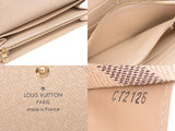 Louis Vuitton Azur Portofeuille Sarah White N63208 Men's Ladies Leather Long Wallet A Rank LOUIS VUITTON Used Ginzo
