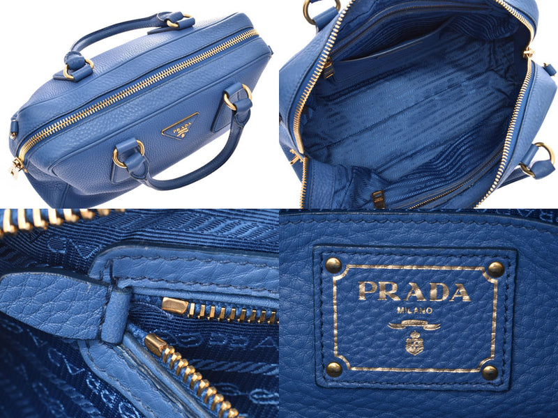 普拉达（prada）2WAY手提包Cobalt GP金属配件BL0867女士皮革B级PRADA配晚礼服带二手的Ginzo