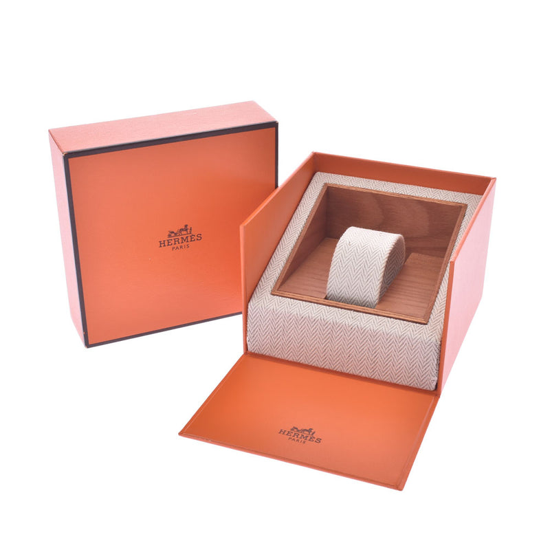 HERMES CLMEPS CLUB CL2020女士SS / GP手表石英黑色表盘排名二手Ginzo