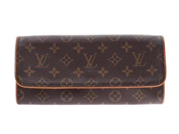 Louis Vuitton Monogram Pochette Twin GM Brown M51852 Ladies Genuine Leather Bag B Rank LOUIS VUITTON Used Ginzo