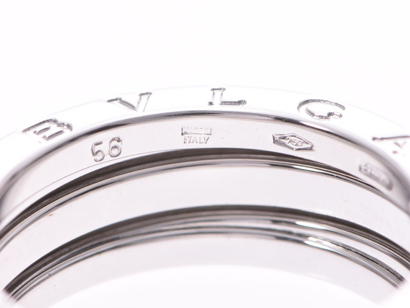 Bulgari B-ZERO ring size S #56 Ladies Menz, WG 8.8g 8.8g. A-rank. BVLGARI box, used in the used silver.