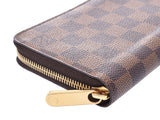 Louis Vuitton Damier Zippy Wallet Brown N41661 Men's Ladies Leather Long Wallet A Rank LOUIS VUITTON Used Ginzo