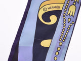 Hermes Twilly Berlinne骑着马车粉红色/黄色/紫色系女士真丝100％AB等级HERMES盒二手Ginzo